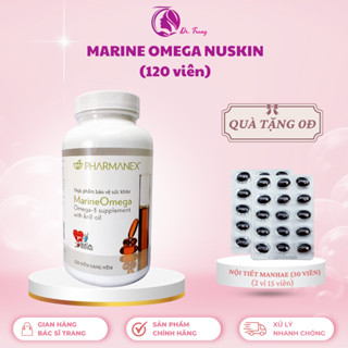[DR TRANG] - Viên uống hỗ trợ bổ sung OMEGA NUSKIN chứa dầu nhuyễn thể hộp 120 viên - Tặng 1 Manhae 30 viên