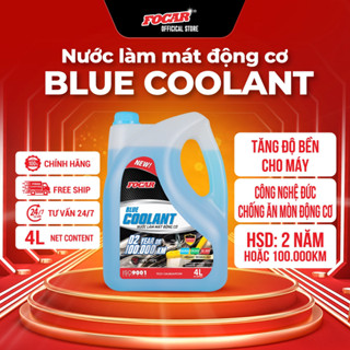 Nước làm mát xe hơi Focar Blue coolant 4L - Nước làm mát màu xanh, nước làm mát động cơ,nước làm mát máy tiêu chuẩn