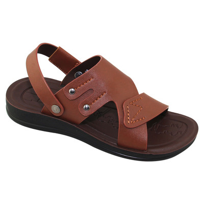Sandal đế bằng nam Bita's SUM.123 (Đen + Nâu + Vàng bò)
