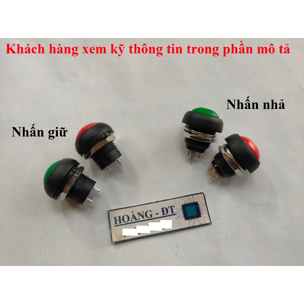Nút nhấn chống nước phi 12mm