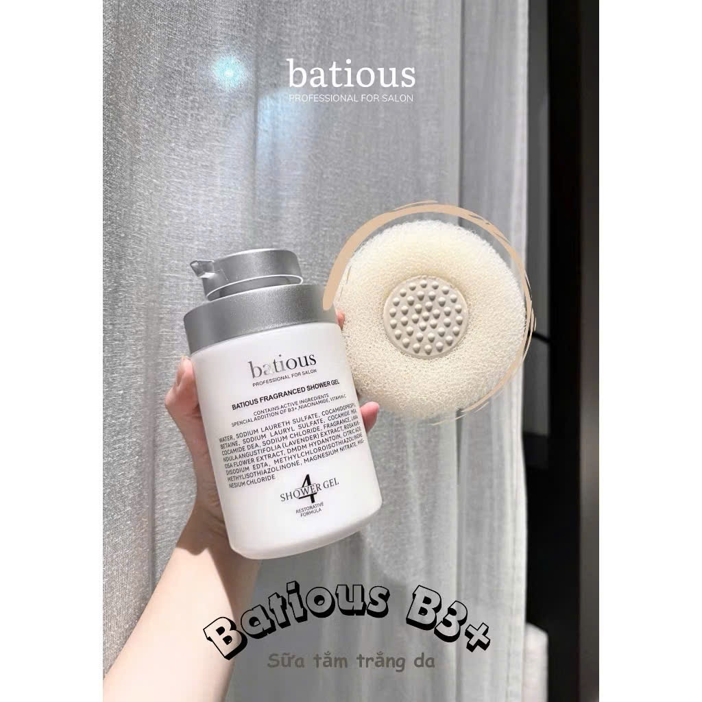 Sữa Tắm Batious B3+ Shower Gel Dưỡng Da Trắng Mịn, Chống Lão Hóa