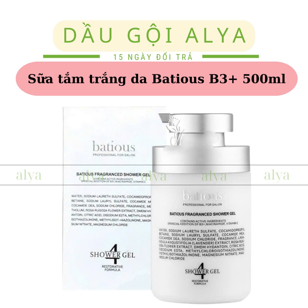 Sữa Tắm Batious B3+ Shower Gel Dưỡng Da Trắng Mịn, Chống Lão Hóa