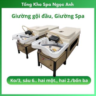 Giường gội đầu 2in1 dưỡng sinh cao cấp - Khung sắt chắc chắn, màu tùy chọn chuyên dùng trong spa