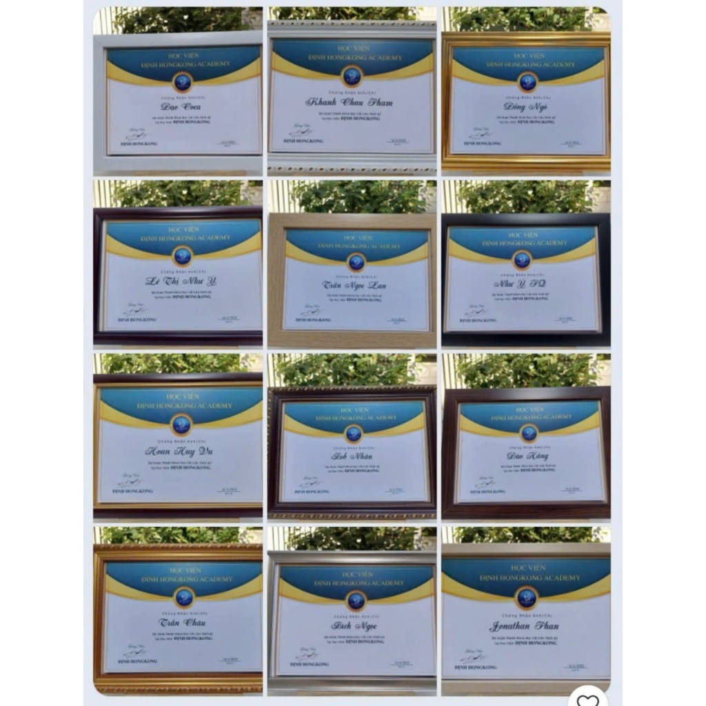 (Mặt Kính+Mica)Khung Bằng Khen A4(21*30)Cm_Tặng Đinh Đóng Tường