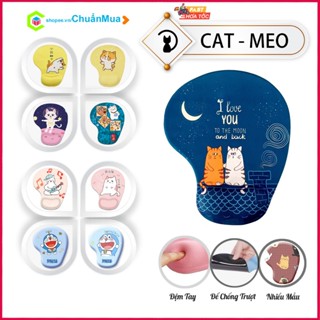 Lót Chuột Mèo Có Đệm Tay Mouse Pad 3D SILICON Cat Cute Game ( Đồ Kê Có Mút ĐỆM TAY Chống Mỏi Hình Mèo giá rẻ )