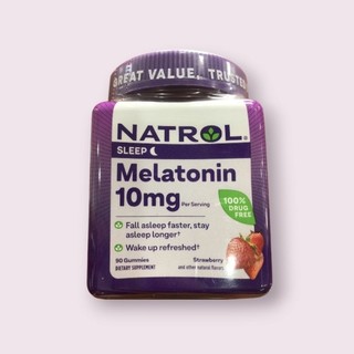 HŨ KẸO DẺO Natrol Melatonin Sleep Aid Gummy VỊ DÂU Strawberry Non-GMO HỖ TRỢ GIẤC NGỦ NGON SÂU  10mg  