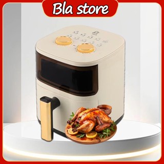 Nồi chiên không dầu 8L có ngăn kính, Lò nướng gia đình công suất lớn, Công nghệ nhiệt đối lưu 360 độ