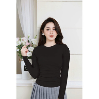  Áo kiểu nữ Áo thun basic nhún eo dáng ôm đơn giản tinh tế CS37 CT JEANS 