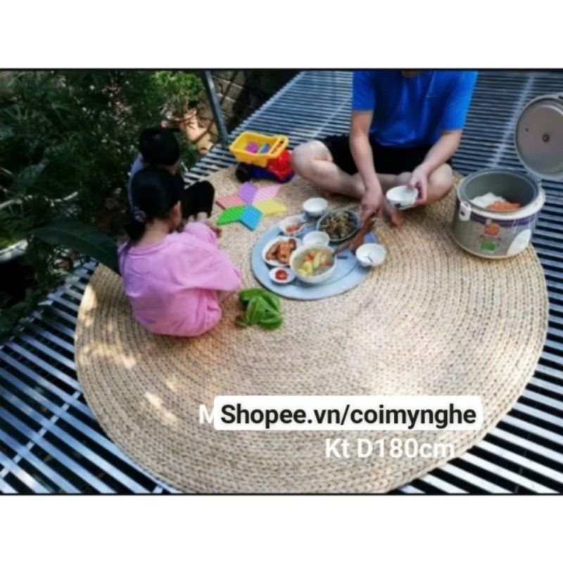 Thảm lục bình decor đường kính 180cm