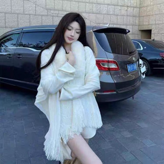   Mẫu Mới  Áo Choàng Len Viền Lông Thời Trang Nữ Mã 691 