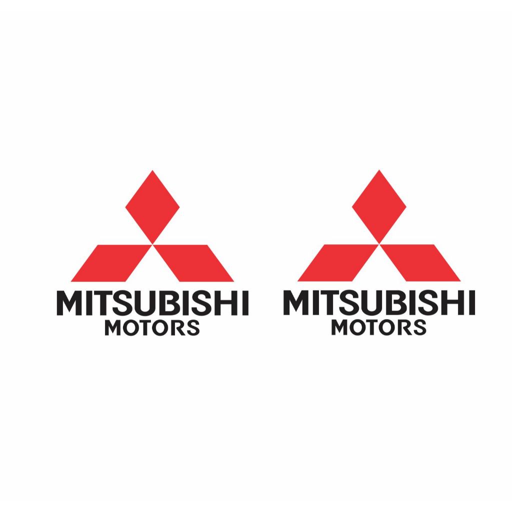 logo dán xe mitsubishi  (bộ 2 miếng)