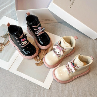 Boot thỏ melody kuromi chất liệu da bóng cho bé gái từ 3 đến 12 tuổi