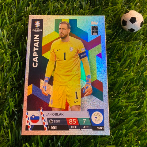 THẺ LẺ - CAPTAIN - TOPPS MATCH ATTAX EURO 2024 - JAN OBLAK (SLOVENIA)