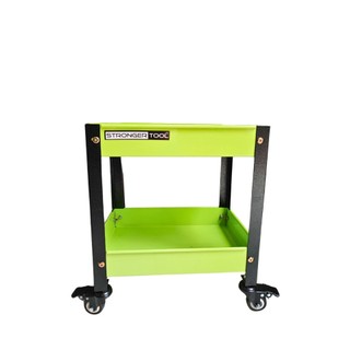 Xe đẩy dụng cụ mini 2 tầng giá rẻ - thép sơn tĩnh điện - bánh xe có khóa Stronger Tool