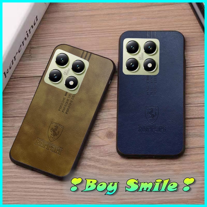 Ốp lưng da Ferari Xiaomi 14 14T Mi 14T Mi14T Mi 14 Mi 13 Mi 13T có rãnh tản nhiệt
