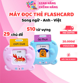 Máy Đọc Thẻ Chính Hãng Tuệ Minh Flashcard Anh-Việt 3 Chế Độ Đọc: Song Ngữ Anh-Việt Tiếng Anh Tiếng Việt Kèm Phát Nhạc 