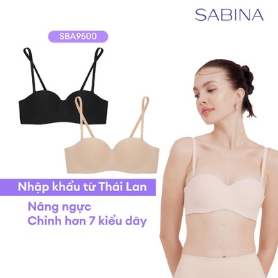 [SALE XẢ HÀNG] Áo Lót Cúp Ngang Mút Dày Siêu Nâng Ngực Không Gọng Màu Trơn Doomm Doomm Body Bra By Sabina SBA9500