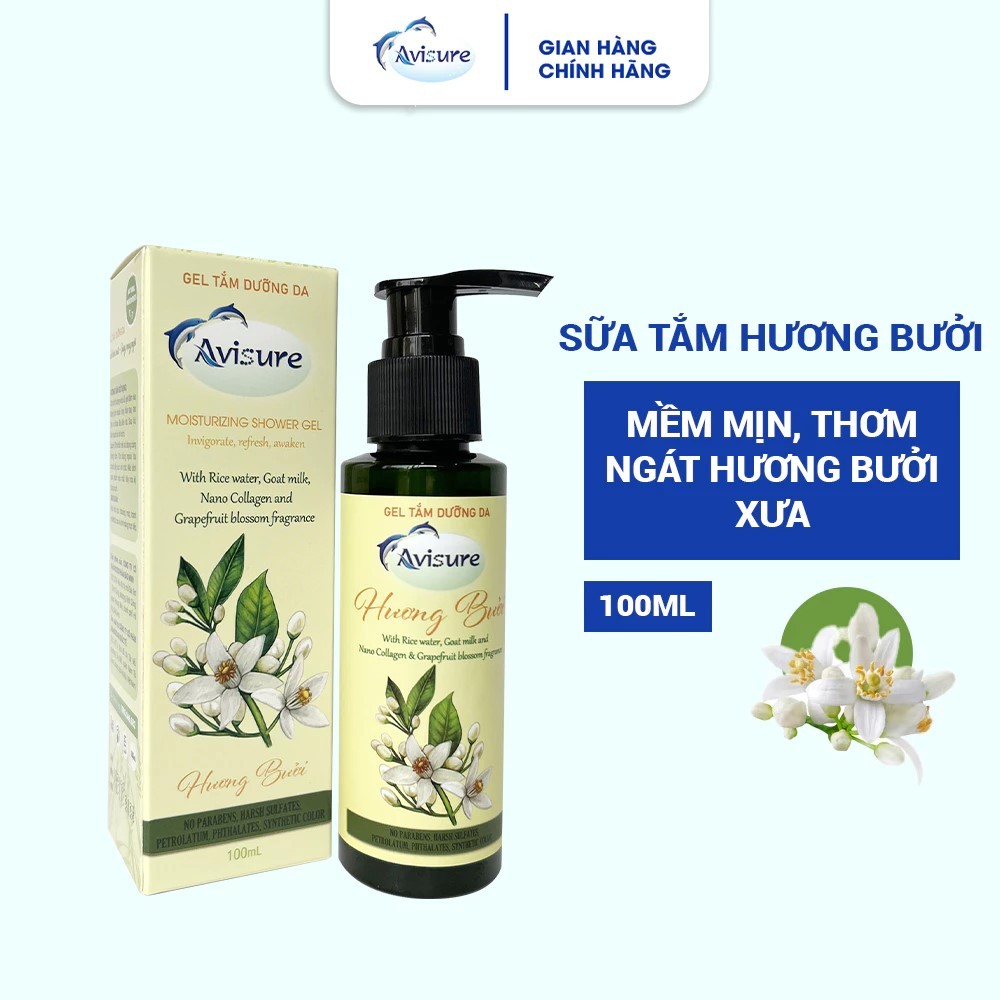 Sữa tắm hương bưởi xưa Avisure dịu nhẹ thơm ngát cho mẹ 100ml