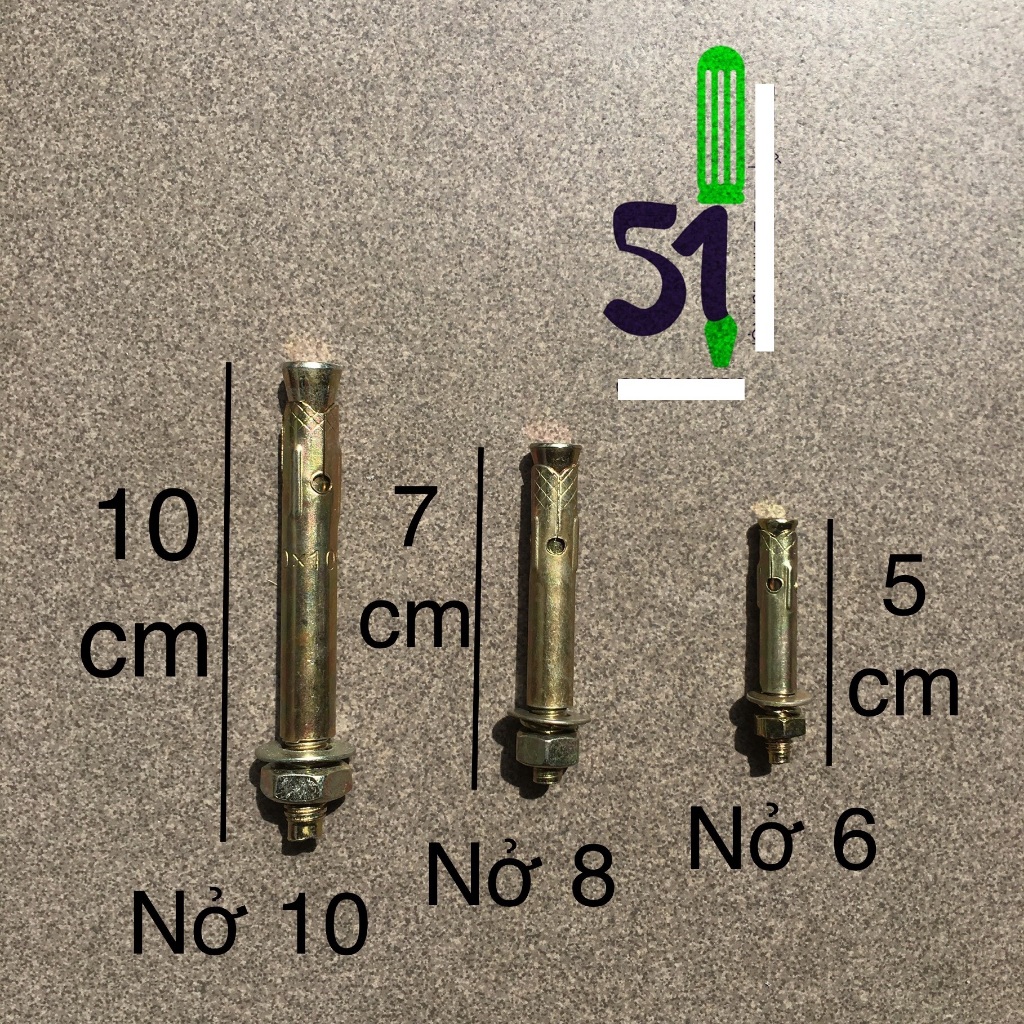 Nở sắt các cỡ 6, 8, 10 | Tắc kê sắt