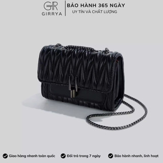  Túi xách nữ túi đeo chéo GIRRYA - Túi xáh da cao cấp phối dây xích mang phong cách Hàn Quốc M20 