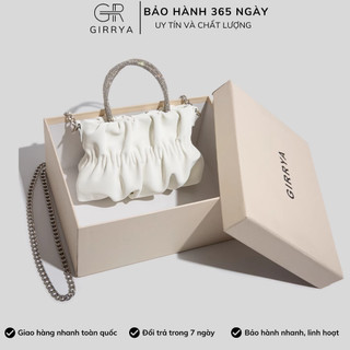  Túi xách nữ đeo vai GIRRYA M07 cao cấp -Túi nữ cầm tay thiết kế kiểu Pháp đám mây thích hợp đi dự tiệc đi chơi size 21cm 