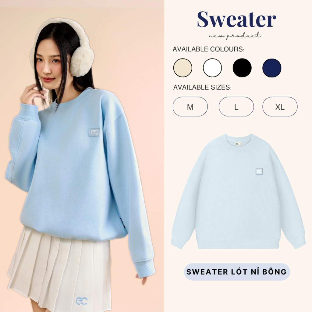 Áo Sweater ECOCHIC Logo Tag Local Brand Unisex Nam Nữ Mặc Đôi Chất Liệu Nỉ Bông Cao Cấp Chính Hãng B106 | BigBuy360 - bigbuy360.vn