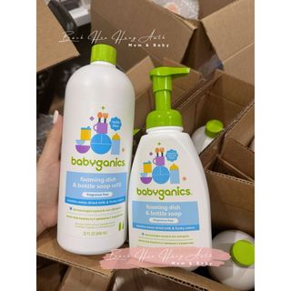 [ Hàng Mỹ ] Nước rửa bình sữa Babyganics chiết xuất thiên nhiên, an toàn cho bé - chai 473ml / 946ml