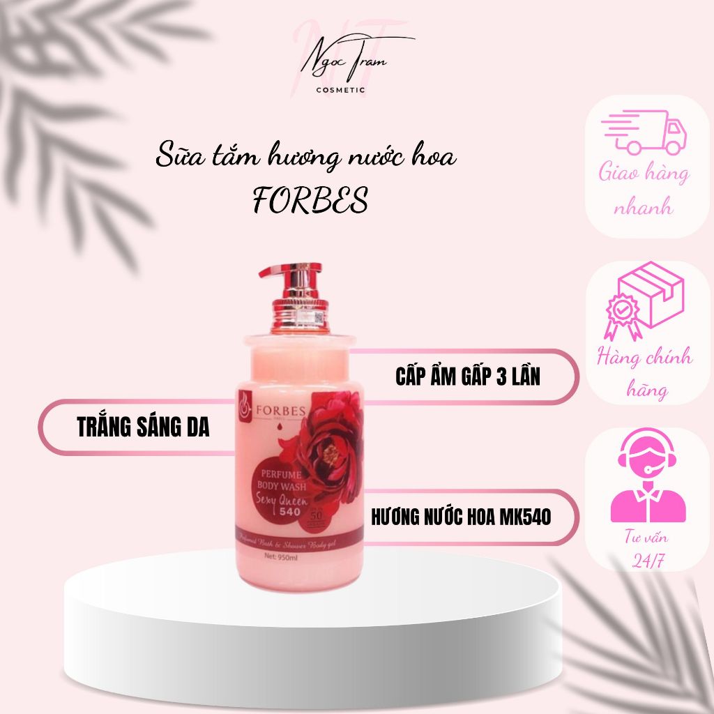 Sữa tắm trắng da hương nước hoa FORBES 950ml lưu hương 48H