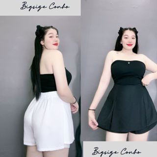 Quần Giả Váy Xẻ 2 Bên Bigsize Nữ,Quần Váy Lưng Thun Co Giãn Big Size Vải Tuyết Chéo Mềm Mại Mát GVC