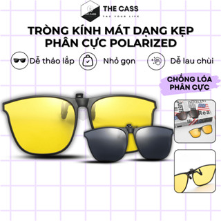 Tròng Kính Mát Râm Cận Di Động Dạng Kẹp Chống Tia UV - Chống Loá Thời Trang - Tiện Lợi - Dễ Tháo Lắp