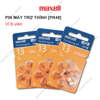 [Chính hãng Maxell] Pin dành riêng cho máy trợ thính Maxell PR48, vỉ 6 viên