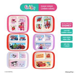 Khay Ăn Dặm Cho Bé Gabby Hình Nhân Vật Spiderman, Disney Đáng Yêu 3 Ngăn Chất Liệu Nhựa Melamine
