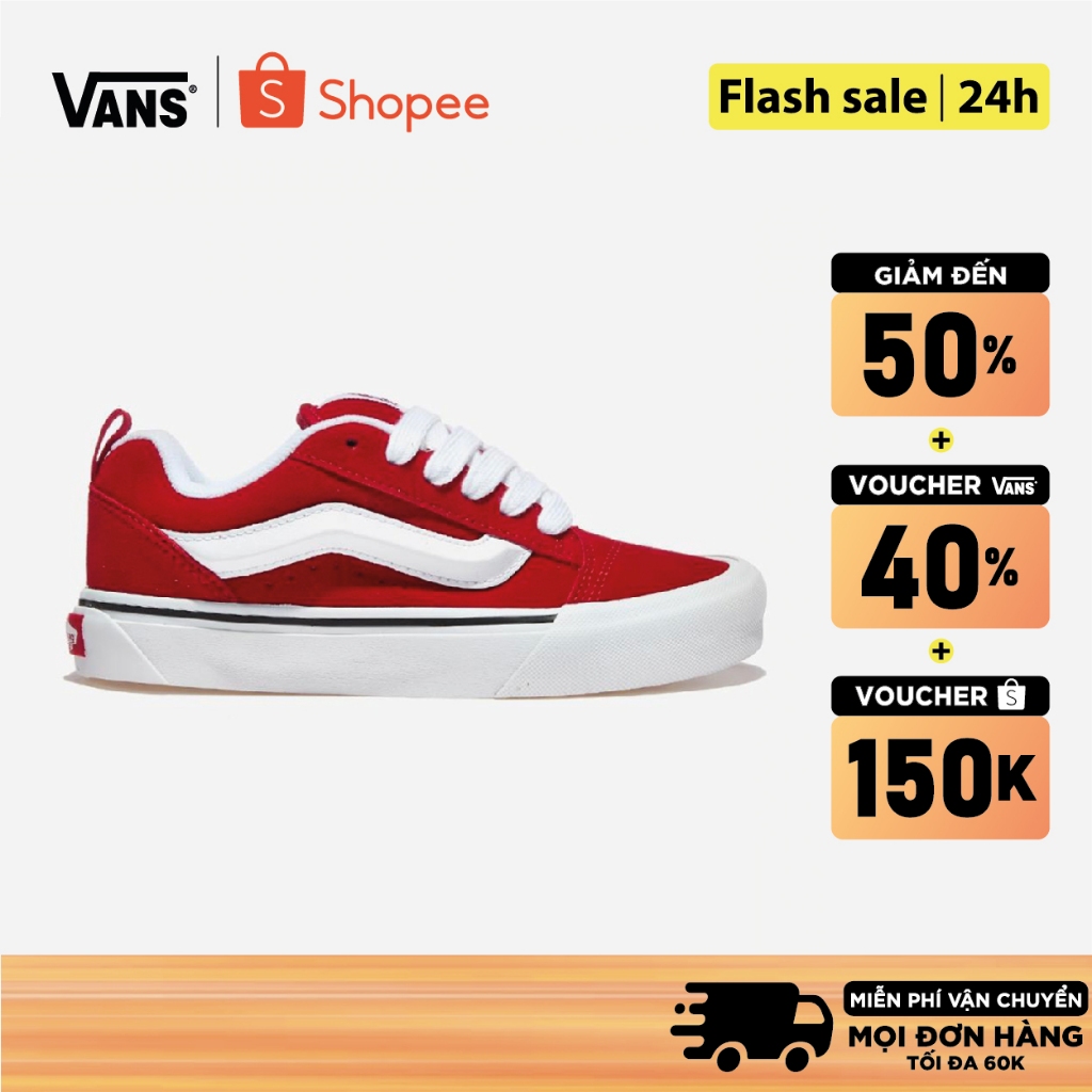 [ CHÍNH HÃNG ]  GIÀY VANS KNU SKOOL ‘RED WHITE’