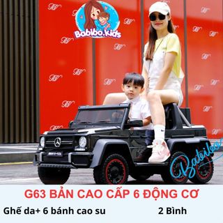 Xe ô tô điện trẻ em, Xe Ô Tô điện G63 6 bánh có điều khiển từ xa cho bé chịu tải trọng lên tới 90kg- Babibokids