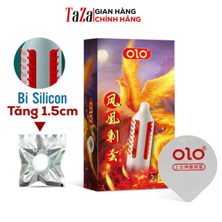  Bao Cao Su Gai Mềm Lớn Olo Phượng Hoàng Bcs Siêu Mỏng Nhiều Gel Bôi Trơn  1 Gói+ 1 Bi Silicon  