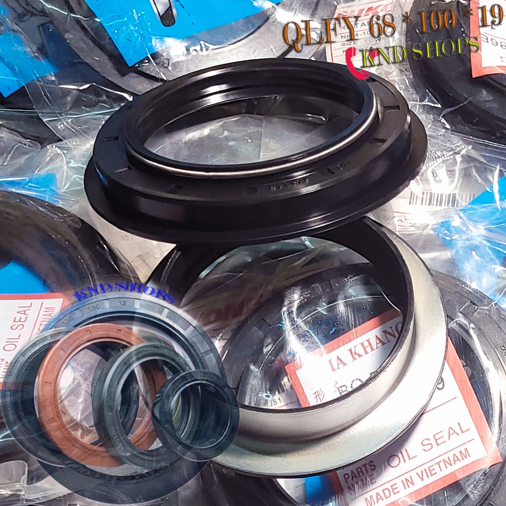 [01cái] Phốt máy cày xới đất QLFY 68*100*19, phụ tùng phớt giàn xới, máy cắt liên hợp Kubota Yanmar