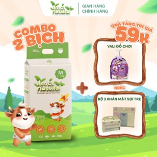   2A  -  TẶNG 1  COMBO 2 BỊCH Tã Bỉm Dán  Quần AMOR NATURAL Việt Nam thoáng thấm hút tốt đủ size 