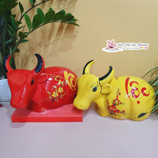 Ống heo trâu đất tiết kiệm gốm sứ trâu sừng đựng tiền
