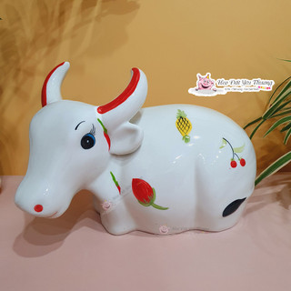 Ống heo trâu đất tiết kiệm gốm sứ trâu sừng đựng tiền