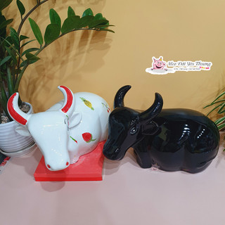 Ống heo trâu đất tiết kiệm gốm sứ trâu sừng đựng tiền