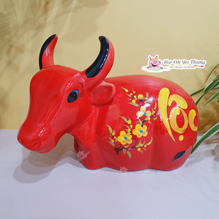 Ống heo trâu đất tiết kiệm gốm sứ trâu sừng đựng tiền