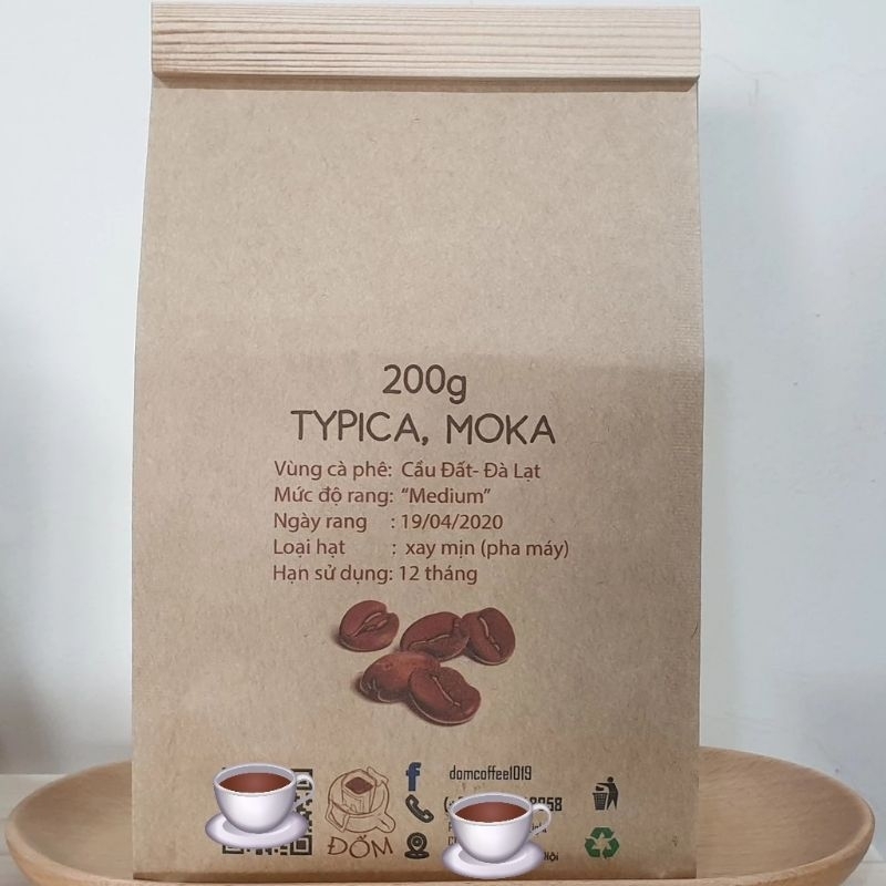 Cà phê rang mộc Arabica Cầu Đất nguyên chất