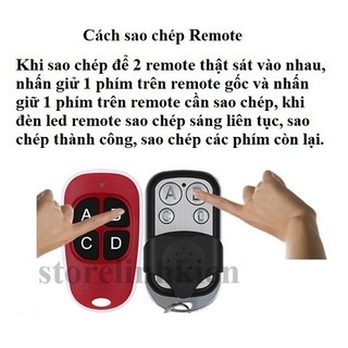 Remote cửa cuốn vân gỗ RF (học lệnh) 315 & 433Mhz