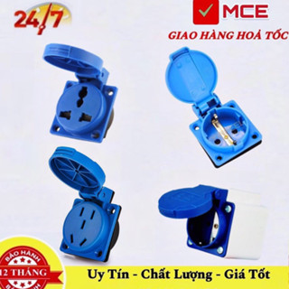 Ổ cắm điện 2 chân 16A dạng hộp dùng cho máy phát điện Ổ cắm Điện 1 pha 2 lỗ 10-16A 1 pha 3 lỗ 10A-16A