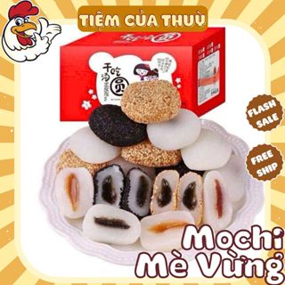 Bánh Mochi Đài Loan (1KG) Mochi Dẻo Vừng Hiệu Hai Cô Gái Mix 4 Vị Siêu Ngon, Tiệm ăn vặt Thuỳ Bùi