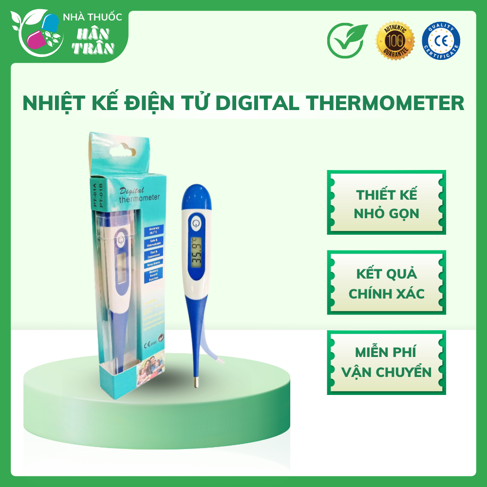 Nhiệt kế điện tử đầu mềm Digital Thermometer cao cấp giúp theo dõi nhiệt độ cơ thể chính xác, nhanh 