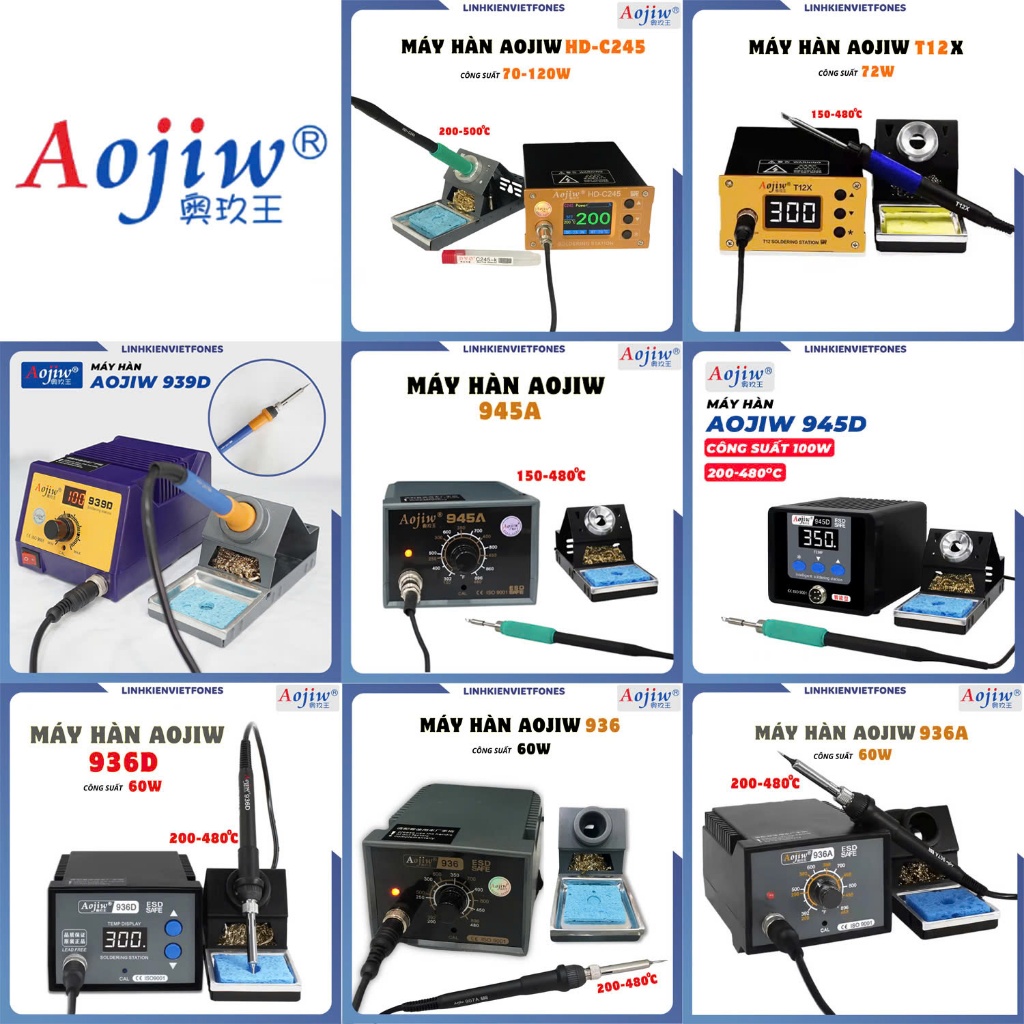 (TỔNG HỢP) MÁY HÀN - TRẠM HÀN AOJIW , NGON, BỔ , RẺ , BẢO HÀNH LÂU DÀI