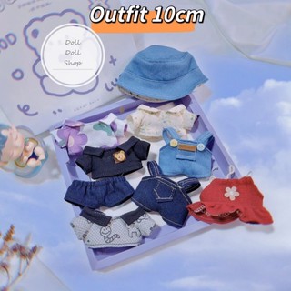 Outfit doll 10cm ( Áo sơ mi, yếm jean)