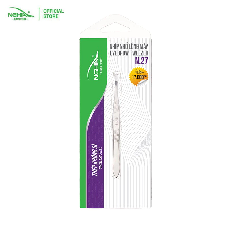 Nhíp nhổ lông mày N27 Kềm Nghĩa chính hãng