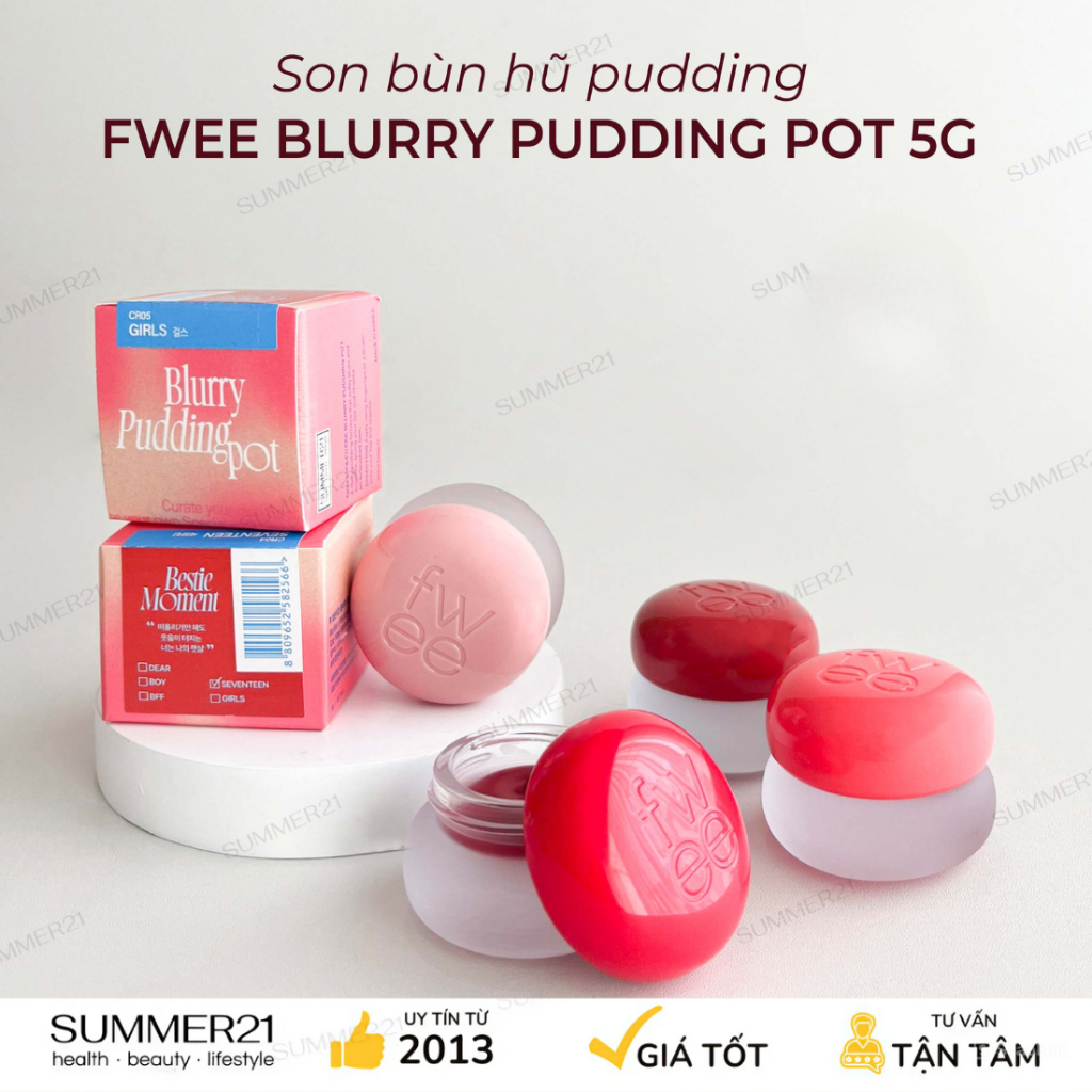 Son kem bùn FWEE BLURRY PUDDING POT 5G